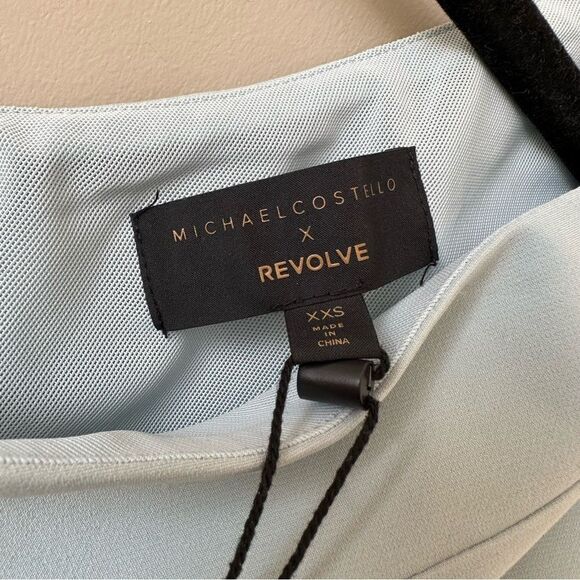 Nwt-Michael Costello X Revolve Ava Dress In Ice Blue - Picture 10 of 12